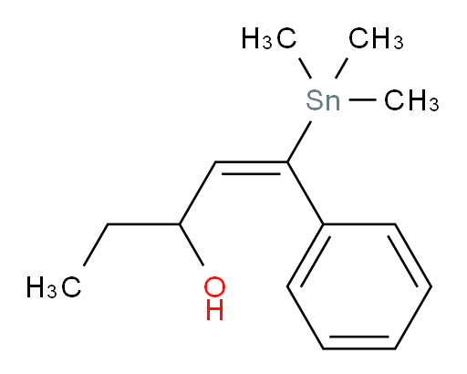 (E)-1-苯基-1-(三甲基锡基)戊-1-烯-3-醇