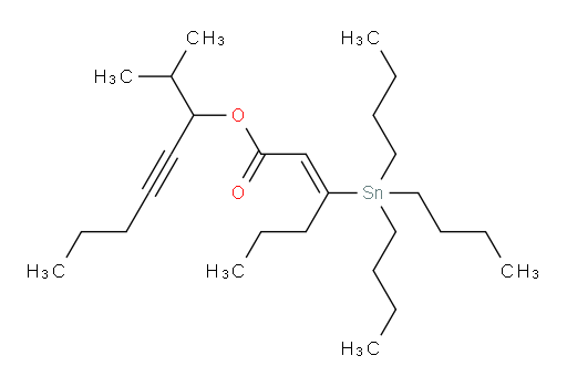 (E)-2-甲基辛-4-炔-3-基 3-(三丁基锡基)己-2-烯酸酯