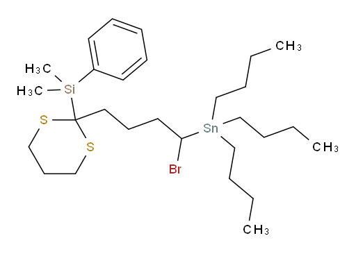 (2-(4-溴-4-(三丁基锡基)丁基)-1,3-二硫杂环己烷-2-基)二甲基(苯基)硅烷