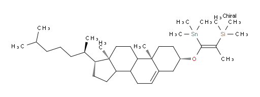 ((Z)-1-(((3S,10R,13R,17R)-10,13-二甲基-17-((R)-6-甲基庚-2-基)-2,3,4,7,8,9,10,11,12,13,14,15,16,17-四十氢-1H-环庚烷并[a]菲-3-氧基))-1-(三甲基锡基)丙-1-烯-2-基)三甲基硅烷