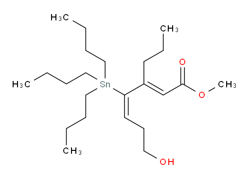 (2E,4E)-甲基 7-羟基-3-丙基-4-(三丁基锡基)庚-2,4-二烯酸酯