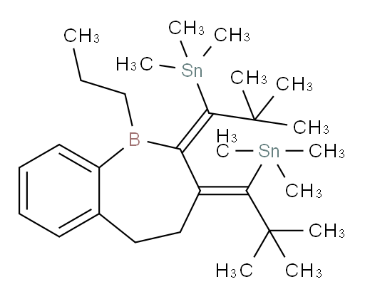 ((1Z,1'E)-(1-丙基-4,5-二氢-1H-苯并[b]borepine-2,3-二亚基)双(2,2-二甲基丙-1-基-1-亚基))双(三甲基锡烷)