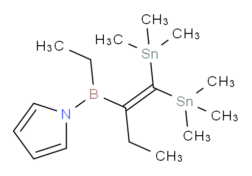 1-((1,1-bis(trimethylstannyl)but-1-en-2-yl)(ethyl)boryl)-1H-pyrrole