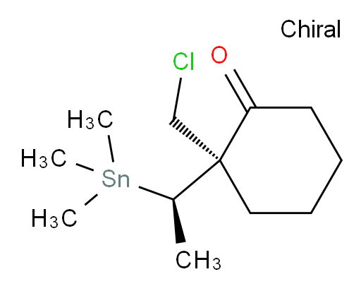 (R)-2-(chloromethyl)-2-((R)-1-(trimethylstannyl)ethyl)cyclohexanone