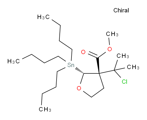 (2R,3R)-methyl 3-(2-chloropropan-2-yl)-2-(tributylstannyl)tetrahydrofuran-3-carboxylate