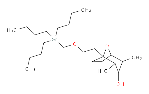 2,4-dimethyl-1-(2-((tributylstannyl)methoxy)ethyl)-8-oxabicyclo[3.2.1]oct-6-en-3-ol