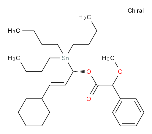 (S,E)-3-cyclohexyl-1-(tributylstannyl)allyl 2-methoxy-2-phenylacetate