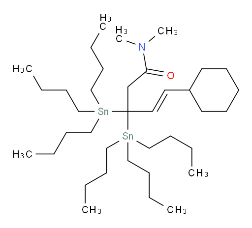 (E)-5-cyclohexyl-N,N-dimethyl-3,3-bis(tributylstannyl)pent-4-enamide