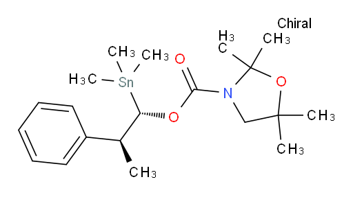 (1S,2S)-2-苯基-1-(三甲基锡基)丙基 2,2,5,5-四甲基噁唑烷-3-甲酸酯