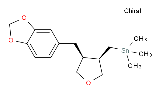 (((3R,4S)-4-(benzo[d][1,3]dioxol-5-ylmethyl)tetrahydrofuran-3-yl)methyl)trimethylstannane