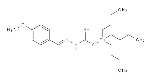 (E)-三丁基锡基 2-(4-甲氧基苄亚基)肼carbimido硫基ate