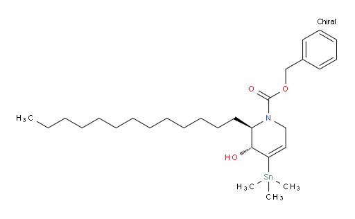 (5R,6R)-benzyl 5-hydroxy-6-tridecyl-4-(trimethylstannyl)-5,6-dihydropyridine-1(2H)-carboxylate