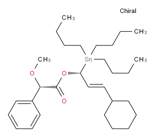 (S)-(R,E)-3-环己基-1-(三丁基锡基)烯丙基 2-甲氧基-2-苯基乙酸酯