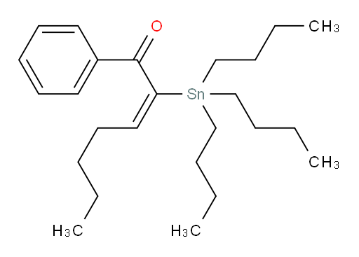 (E)-1-phenyl-2-(tributylstannyl)hept-2-en-1-one
