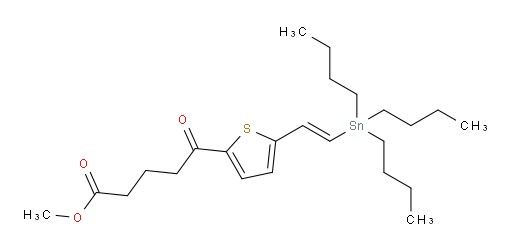 (E)-methyl 5-oxo-5-(5-(2-(tributylstannyl)vinyl)thiophen-2-yl)pentanoate