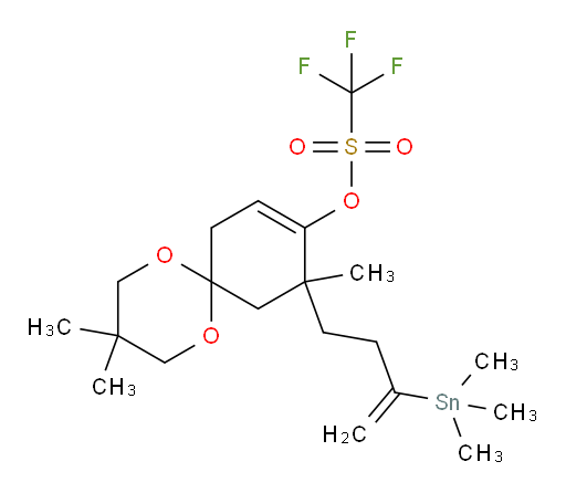 3,3,10-trimethyl-10-(3-(trimethylstannyl)but-3-en-1-yl)-1,5-dioxaspiro[5.5]undec-8-en-9-yl trifluoromethanesulfonate