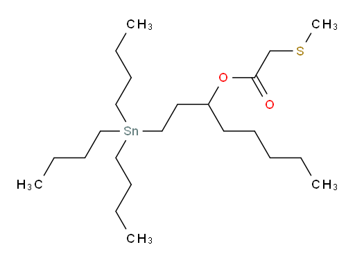 1-(tributylstannyl)octan-3-yl 2-(methylthio)acetate
