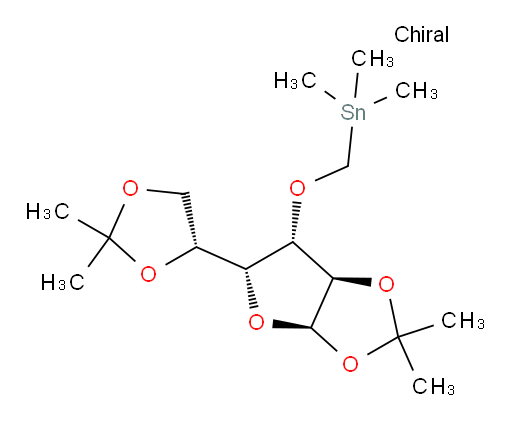((((3aR,5R,6S,6aR)-5-((R)-2,2-dimethyl-1,3-dioxolan-4-yl)-2,2-dimethyltetrahydrofuro[2,3-d][1,3]dioxol-6-yl)oxy)methyl)trimethylstannane