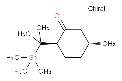 (2R,5R)-5-methyl-2-(2-(trimethylstannyl)propan-2-yl)cyclohexanone
