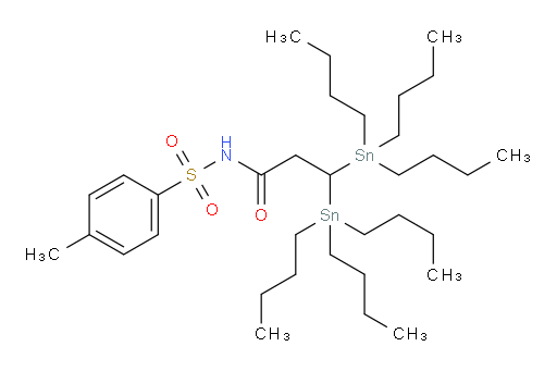 N-tosyl-3,3-bis(tributylstannyl)propanamide