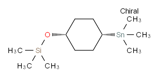 trimethyl(((1s,4s)-4-(trimethylstannyl)cyclohexyl)oxy)silane