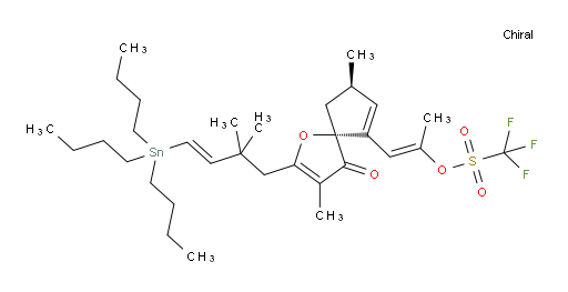 (E)-1-((5R,8R)-2-((E)-2,2-dimethyl-4-(tributylstannyl)but-3-en-1-yl)-3,8-dimethyl-4-oxo-1-oxaspiro[4.4]nona-2,6-dien-6-yl)prop-1-en-2-yl trifluoromethanesulfonate