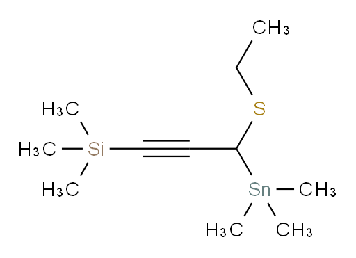 (3-(ethylthio)-3-(trimethylstannyl)prop-1-yn-1-yl)trimethylsilane