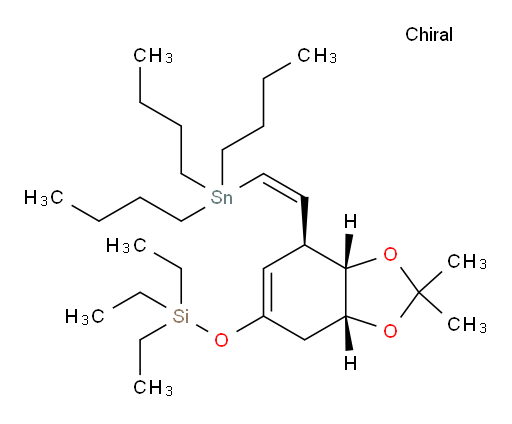 (((3aR,7S,7aS)-2,2-dimethyl-7-((Z)-2-(tributylstannyl)vinyl)-3a,4,7,7a-tetrahydrobenzo[d][1,3]dioxol-5-yl)oxy)triethylsilane
