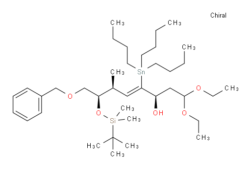 (3R,6S,7R,Z)-8-(benzyloxy)-7-((tert-butyldimethylsilyl)oxy)-1,1-diethoxy-6-methyl-4-(tributylstannyl)oct-4-en-3-ol