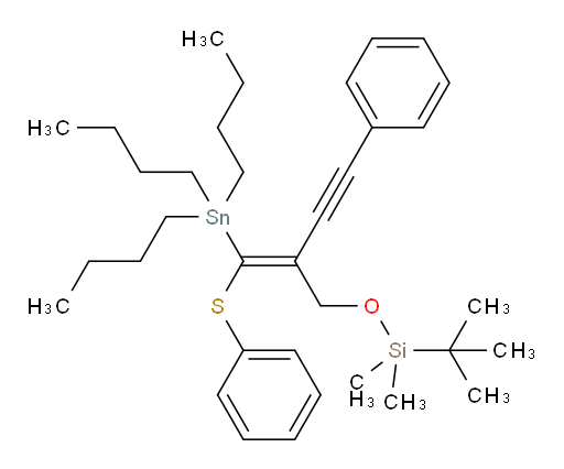 (E)-tert-butyldimethyl((4-phenyl-2-((phenylthio)(tributylstannyl)methylene)but-3-yn-1-yl)oxy)silane