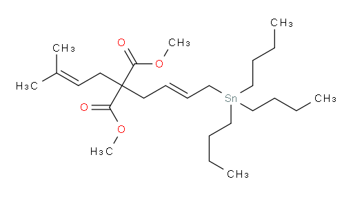 (E)-dimethyl 2-(3-methylbut-2-en-1-yl)-2-(4-(tributylstannyl)but-2-en-1-yl)malonate