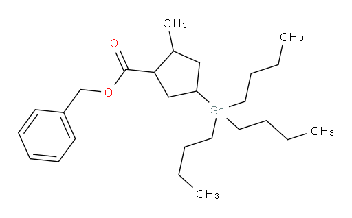苄基 2-甲基-4-(三丁基锡基)环戊烷甲酸酯
