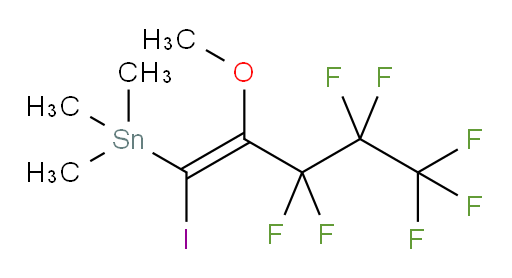 (E)-(3,3,4,4,5,5,5-heptafluoro-1-iodo-2-methoxypent-1-en-1-yl)trimethylstannane
