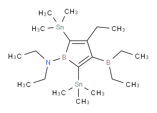 3-(diethylboryl)-N,N,4-triethyl-2,5-bis(trimethylstannyl)-1H-borol-1-amine