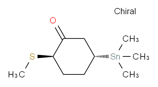 (2R,5R)-2-(methylthio)-5-(trimethylstannyl)cyclohexanone