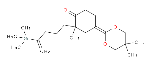 4-(5,5-dimethyl-1,3-dioxan-2-ylidene)-2-methyl-2-(4-(trimethylstannyl)pent-4-en-1-yl)cyclohexanone