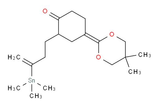 4-(5,5-dimethyl-1,3-dioxan-2-ylidene)-2-(3-(trimethylstannyl)but-3-en-1-yl)cyclohexanone