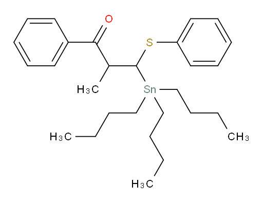 2-methyl-1-phenyl-3-(phenylthio)-3-(tributylstannyl)propan-1-one
