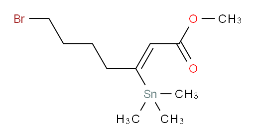 (Z)-甲基 7-溴-3-(三甲基锡基)庚-2-烯酸酯