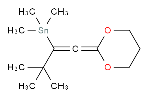 (1-(1,3-dioxan-2-ylidene)-3,3-dimethylbut-1-en-2-yl)trimethylstannane