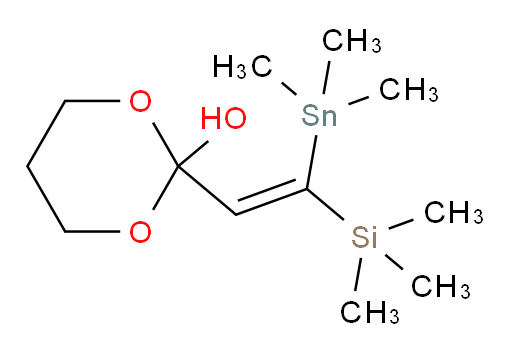 (Z)-2-(2-(三甲基硅基)-2-(三甲基锡基)乙烯基)-1,3-二噁烷-2-醇