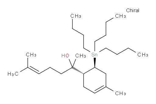 6-methyl-2-((1R,6S)-4-methyl-6-(tributylstannyl)cyclohex-3-en-1-yl)hept-5-en-2-ol