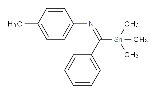 (E)-4-methyl-N-(phenyl(trimethylstannyl)methylene)aniline