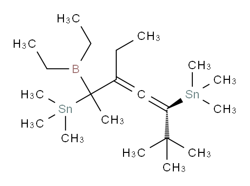 ((4R)-2-(diethylboryl)-3-ethyl-6,6-dimethylhepta-3,4-diene-2,5-diyl)bis(trimethylstannane)