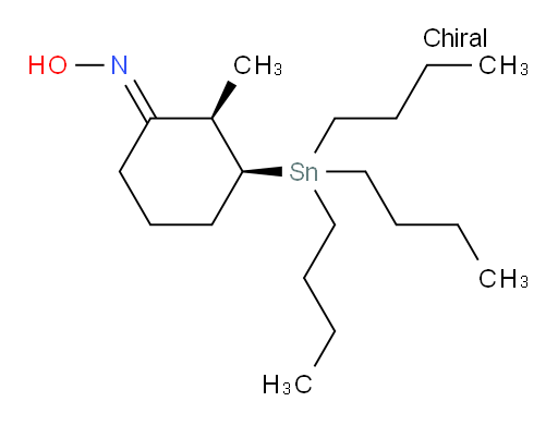 (2R,3S,E)-2-methyl-3-(tributylstannyl)cyclohexanone oxime