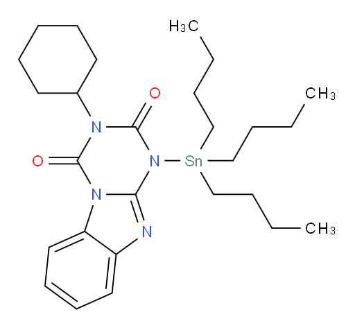 3-cyclohexyl-1-(tributylstannyl)benzo[4,5]imidazo[1,2-a][1,3,5]triazine-2,4(1H,3H)-dione