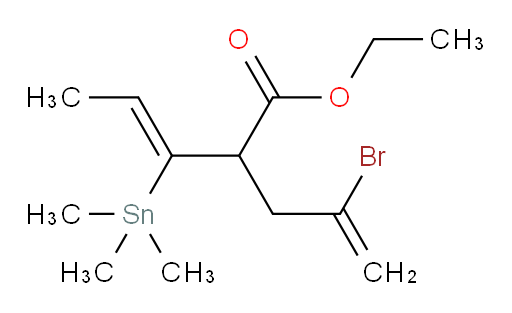 (Z)-ethyl 2-(2-bromoallyl)-3-(trimethylstannyl)pent-3-enoate