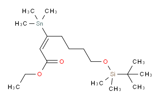 (E)-ethyl 7-((tert-butyldimethylsilyl)oxy)-3-(trimethylstannyl)hept-2-enoate