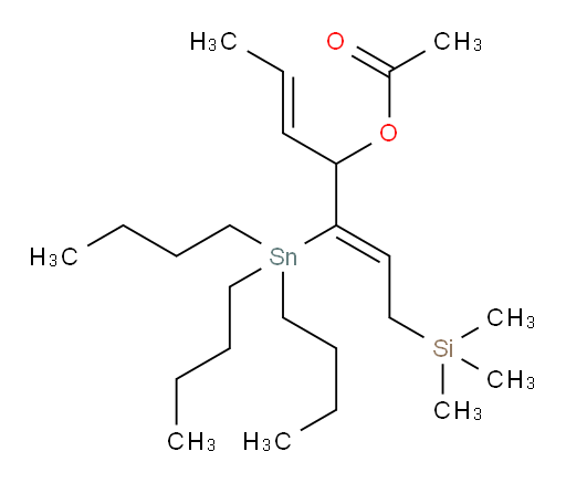 (2Z,5E)-3-(三丁基锡基)-1-(三甲基硅基)庚-2,5-二烯-4-基 乙酸酯