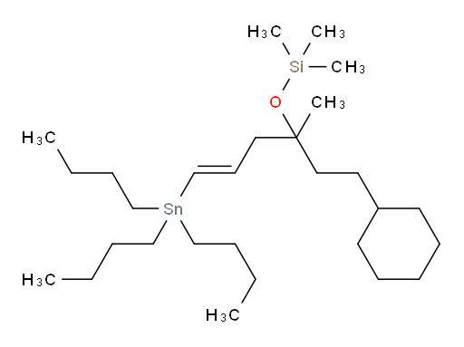 (E)-((1-环己基-3-甲基-6-(三丁基锡基)己-5-烯-3-氧基))三甲基硅烷